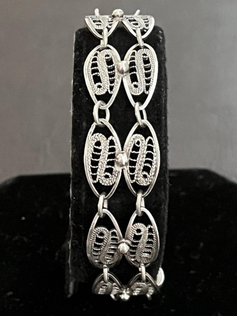Vintage Sterling Silver 925 Mexico bracelet 7"